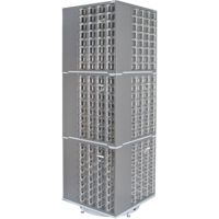 Armoire industrielle robuste avec carrousel &agrave; tiroirs, Acier, 384 tiroirs, 27" la x 27" p x 80" h, Gris Solutions industrielles ALPHA
