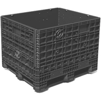 Conteneurs repliables &agrave; usage moyen Bulkpak, 48" lo x 40" la x 34" h, Noir Solutions industrielles ALPHA