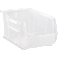 Bac transparent ultra empilable & suspendable, 8-1/4" la, 7" h x 14-3/4" p, Transparent Solutions industrielles ALPHA