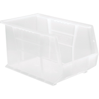 Bac transparent ultra empilable & suspendable, 8-1/4" la, 8" h x 13-5/8" p, Transparent Solutions industrielles ALPHA