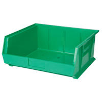 Bac empilable & &agrave; suspendre, 16-1/2" la, 7" h x 14-3/4" p, Vert Solutions industrielles ALPHA