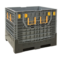 Contenant de vrac pliable, 47,2" lo x 39,4" la x 39,4" h, Gris Solutions industrielles ALPHA