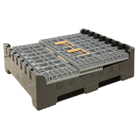 Contenant de vrac pliable, 47,2" lo x 39,4" la x 39,4" h, Gris Solutions industrielles ALPHA