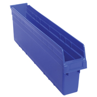 Bacs pour &eacute;tag&egrave;re Store-Max, 4-3/8" la x 8" H x 23-5/8" p, Bleu, Capacit&eacute; 68 lb Solutions industrielles ALPHA