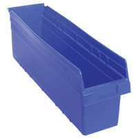 Bacs pour &eacute;tag&egrave;re Store-Max, 6-5/8" la x 8" H x 23-5/8" p, Bleu, Capacit&eacute; 68 lb Solutions industrielles ALPHA