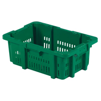 Contenant en plastique Stack-N-Nest pour la manutention des aliments, 16" x 23,9" x 8,8", Vert Solutions industrielles ALPHA