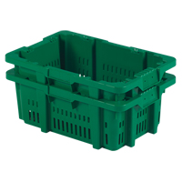 Contenant en plastique Stack-N-Nest pour la manutention des aliments, 16" x 23,9" x 8,8", Vert Solutions industrielles ALPHA