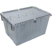 Contenant de distribution en plastique avec dessus basculant, 21,65" x 15,5" x 12,5", Gris Solutions industrielles ALPHA