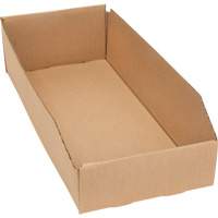 Deep Corrugated Parts Bins, 7-3/4" W x 17-1/4" D x 4-1/2" H, Beige Solutions industrielles ALPHA