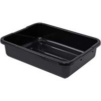 Bac d'entreposage tout usage &agrave; fond rainur&eacute;, 5" ha x 15" p x 21" lo, Plastique, Noir Solutions industrielles ALPHA
