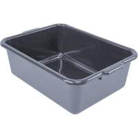 Bac d'entreposage tout usage &agrave; fond plat, 7" ha x 15" p x 21" lo, Plastique, Gris Solutions industrielles ALPHA