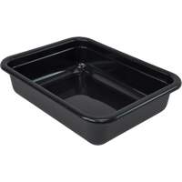 Bac d'entreposage tout usage &agrave; fond plat, 5" ha x 17" p x 22" lo, Plastique, Noir Solutions industrielles ALPHA