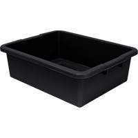 Bac d'entreposage tout usage &agrave; fond rainur&eacute;, 7" ha x 17" p x 22" lo, Plastique, Noir Solutions industrielles ALPHA