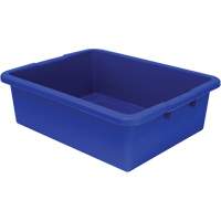 Bac d'entreposage tout usage &agrave; fond rainur&eacute;, 7" ha x 17" p x 22" lo, Plastique, Bleu Solutions industrielles ALPHA