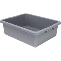 Bac d'entreposage tout usage &agrave; fond rainur&eacute;, 7" ha x 17" p x 22" lo, Plastique, Gris Solutions industrielles ALPHA