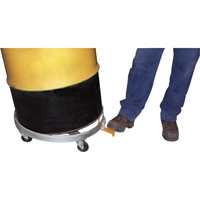 Chariots &agrave; inclinaison pour baril, Acier, Capacit&eacute;e 900 lb, Diam&egrave;tre 23-1/2", Roue en Caoutchouc rigide Solutions industrielles ALPHA