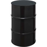 Barils en acier, 55 gal. US (45 gal. imp.), Non doubl&eacute;, Noir, Dessus ferm&eacute;, 1A1/X1.8/300, Calibre 20 Solutions industrielles ALPHA