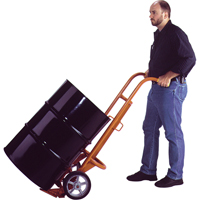 Chariots ergonomiques pour baril, Fabriqu&eacute; en Acier, 55 - 85 gal. US (45 - 70 gal. imp.) Solutions industrielles ALPHA