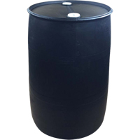 Barils en poly&eacute;thyl&egrave;ne, 55 gal. US (45 gal. imp.), Dessus ferm&eacute;, Noir Solutions industrielles ALPHA