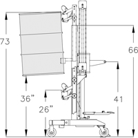 Manipulateur ergonomique de baril &agrave; port&eacute;e &eacute;lev&eacute;, DM-100-HR, 30 - 85 gal. US (25 - 70 gal. imp.) Solutions industrielles ALPHA