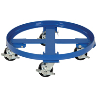Socle roulant robuste pour baril, Acier, Capacit&eacute;e 2000 lb, Diam&egrave;tre 24-1/8", Roue en Ph&eacute;nolique Solutions industrielles ALPHA