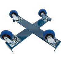 Chariot pour baril, Acier, Capacit&eacute;e 1400 lb, Diam&egrave;tre 24", Roue en &eacute;lastique bleu Solutions industrielles ALPHA