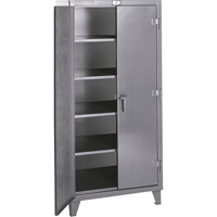 Rough & Tough Storage Cabinets, Steel, 4 Shelves, 72" H x 48" W x 24" D, Grey Solutions industrielles ALPHA