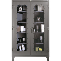 Clearview Cabinets, Steel, 4 Shelves, 60" H x 48" W x 24" D Solutions industrielles ALPHA
