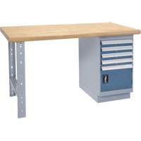 Heavy-Duty Workbench, Door w/ Drawer Combination, 1500 lbs. Cap., 60" W x 36" D, 34" H Solutions industrielles ALPHA