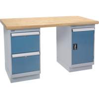 Workbench, Door & Drawers, 2500 lbs. Cap., 60" W x 36" D, 34" H Solutions industrielles ALPHA