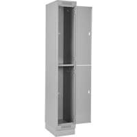 Clean Line Lockers, 2 -tier, Bank of 4, 48" x 18" x 76", Steel, Grey, Rivet (Assembled) Solutions industrielles ALPHA