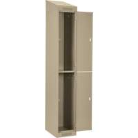Clean Line Lockers, 2 -tier, Bank of 4, 48" x 18" x 78", Steel, Beige, Rivet (Assembled) Solutions industrielles ALPHA