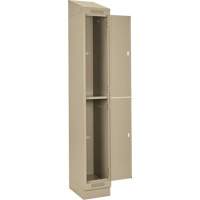 Clean Line Lockers, 2 -tier, Bank of 4, 48" x 18" x 82", Steel, Beige, Rivet (Assembled) Solutions industrielles ALPHA