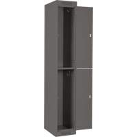 Clean Line Lockers, 2 -tier, Bank of 4, 48" x 18" x 72", Steel, Charcoal, Rivet (Assembled) Solutions industrielles ALPHA
