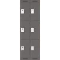 Casiers Clean Line, 3 niveaux, Bloc de 2, 24" x 18" x 72", Acier, Charbon, Rivet (assembl&eacute;) Solutions industrielles ALPHA