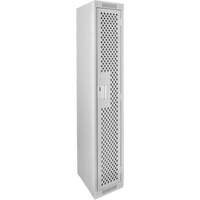 Casiers Clean Line, 12" x 12" x 72", Acier, Gris, Rivet (assembl&eacute;), Perfor&eacute; Solutions industrielles ALPHA