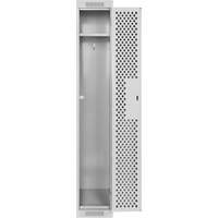 Casiers Clean Line, 12" x 12" x 72", Acier, Gris, Rivet (assembl&eacute;), Perfor&eacute; Solutions industrielles ALPHA