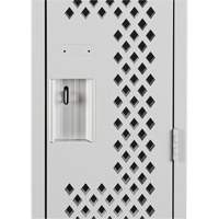 Casiers Clean Line, 2 niveaux, 12" x 12" x 72", Acier, Gris, Rivet (assembl&eacute;), Perfor&eacute; Solutions industrielles ALPHA