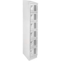 Petit casier perfor&eacute; Clean-Line, 6 niveaux, 15" x 72" x 12", Acier Solutions industrielles ALPHA