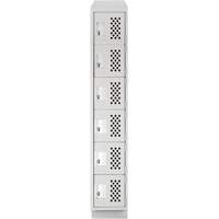 Petit casier perfor&eacute; Clean-Line, 6 niveaux, 15" x 72" x 12", Acier Solutions industrielles ALPHA