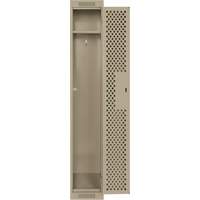 Casiers Clean Line, 12" x 15" x 72", Acier, Beige, Rivet (assembl&eacute;), Perfor&eacute; Solutions industrielles ALPHA