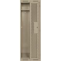 Casiers Clean Line, Bloc de 2, 24" x 15" x 72", Acier, Beige, Rivet (assembl&eacute;), Perfor&eacute; Solutions industrielles ALPHA