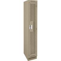 Casiers Clean Line, 12" x 15" x 76", Acier, Beige, Rivet (assembl&eacute;), Perfor&eacute; Solutions industrielles ALPHA
