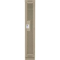 Casiers Clean Line, 12" x 15" x 76", Acier, Beige, Rivet (assembl&eacute;), Perfor&eacute; Solutions industrielles ALPHA