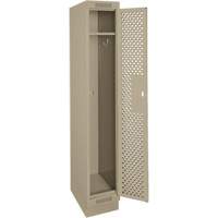 Casiers Clean Line, 12" x 15" x 76", Acier, Beige, Rivet (assembl&eacute;), Perfor&eacute; Solutions industrielles ALPHA