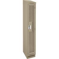 Casiers Clean Line, 12" x 18" x 82", Acier, Beige, Rivet (assembl&eacute;), Perfor&eacute; Solutions industrielles ALPHA