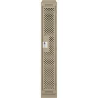 Casiers Clean Line, 12" x 18" x 82", Acier, Beige, Rivet (assembl&eacute;), Perfor&eacute; Solutions industrielles ALPHA