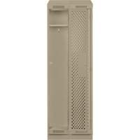 Clean Line Lockers, Bank of 2, 24" x 18" x 82", Steel, Beige, Rivet (Assembled), Perforated Solutions industrielles ALPHA