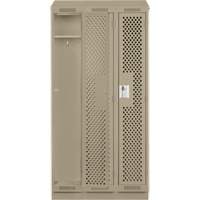 Casiers Clean Line, Bloc de 3, 36" x 18" x 82", Acier, Beige, Rivet (assembl&eacute;), Perfor&eacute; Solutions industrielles ALPHA