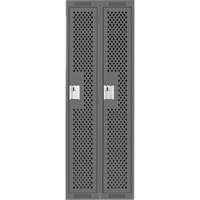 Casiers Clean Line, Bloc de 2, 24" x 15" x 72", Acier, Charbon, Rivet (assembl&eacute;), Perfor&eacute; Solutions industrielles ALPHA
